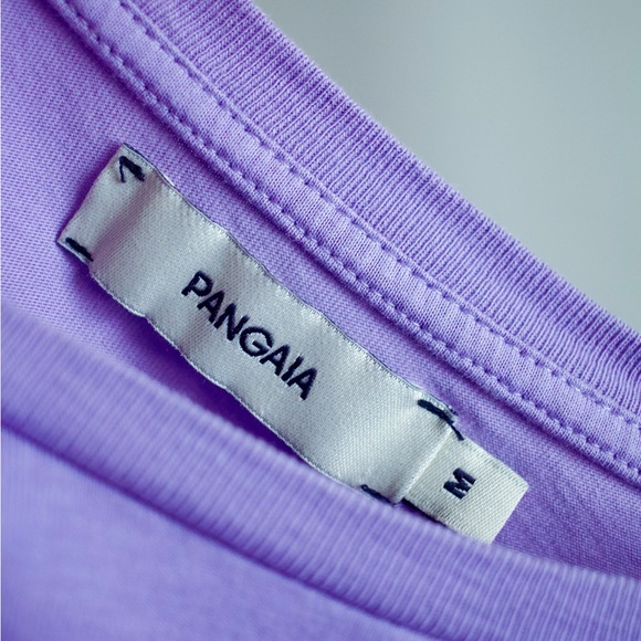 PANGAIA Lavender Long Sleeve [slightly] Cropped Shirt Top Purple - Picture 2 of 5